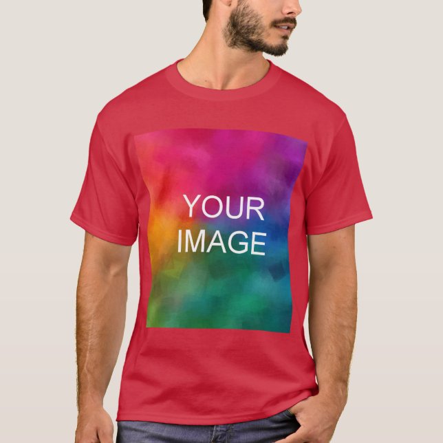 T-shirt Cardinal Red Ajouter Image Logo Modèle Basic (Devant)