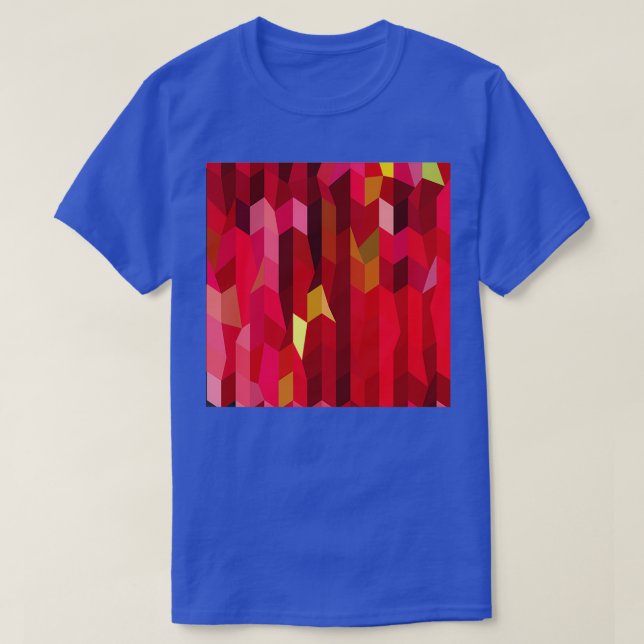T-shirt Cardinal rouge Abstrait faible Arrière - plan en p (Design devant)