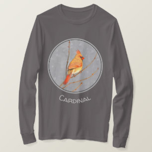 T-shirt Cardinal sur la peinture de branche - Art original