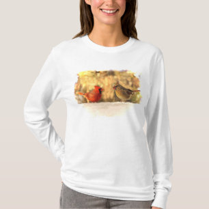 T-shirt Cardinaux en Chemise d'automne