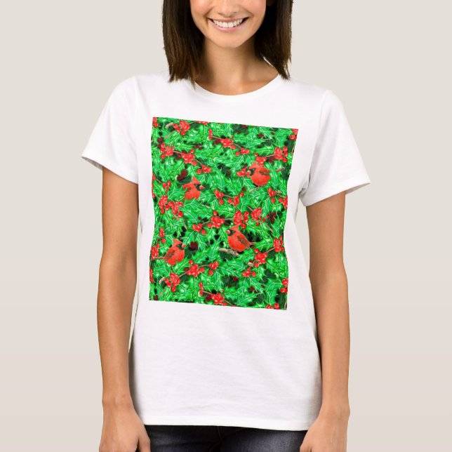 T-shirt Cardinaux et baies sèches (Devant)