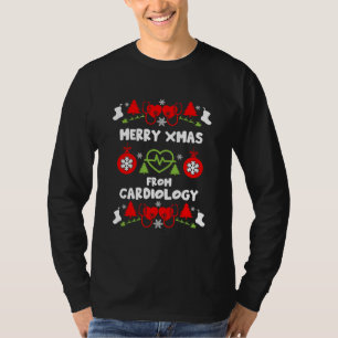 T-shirt Cardiologie Noël Cadeaux Médicales du personnel