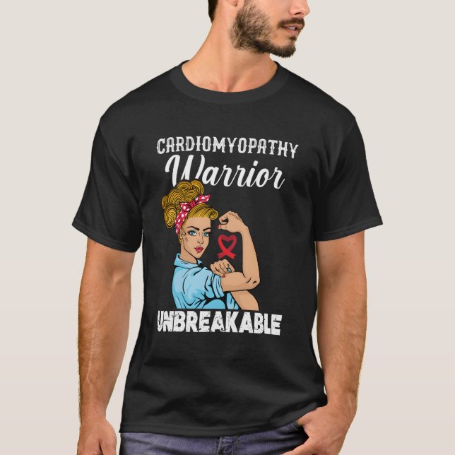 T-shirt Cardiomyopathie Guerrier Incassable (Devant)
