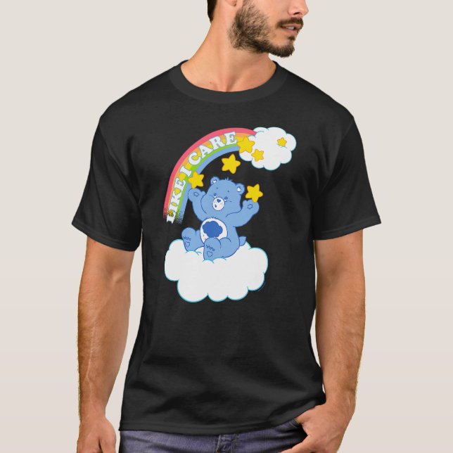 T-shirt Care Bears Grumpy Bear Like I Care Sassy Rainbow P (Devant)