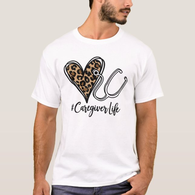 T-shirt Caregiver Leopard (Devant)