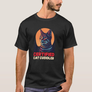 T-shirt Caresseuse de chat certifiée Conception Garde de c