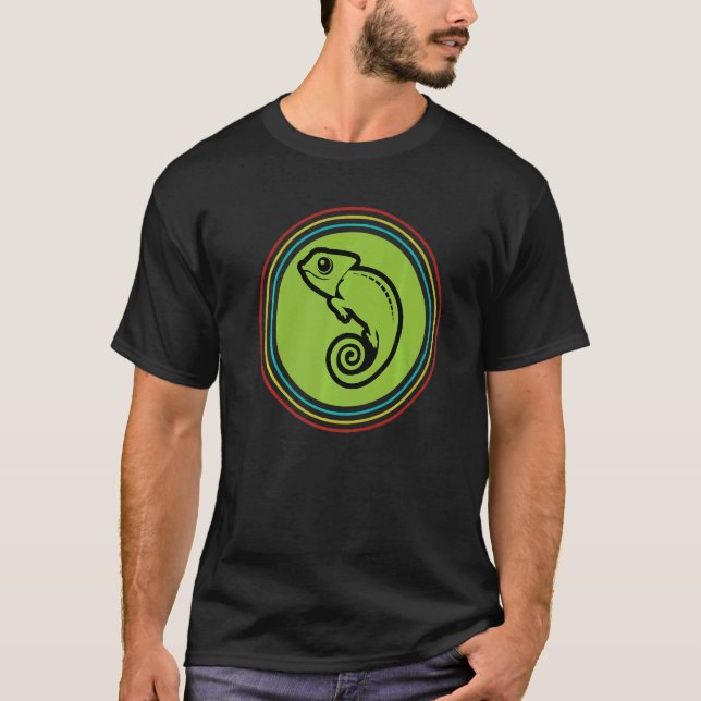 T-shirt Caretaker Chameleon Reptiles (Devant)