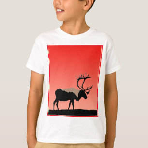 T-shirt Caribou au coucher du soleil - Art original de la