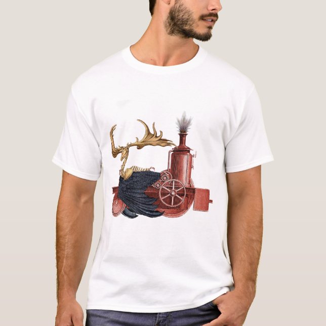 T-shirt Caribou de Stitchpunk t-chemise-blanc (Devant)
