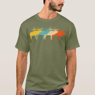 T-shirt Caribou Vintage Retro Stag Doe Deer Lover 60s