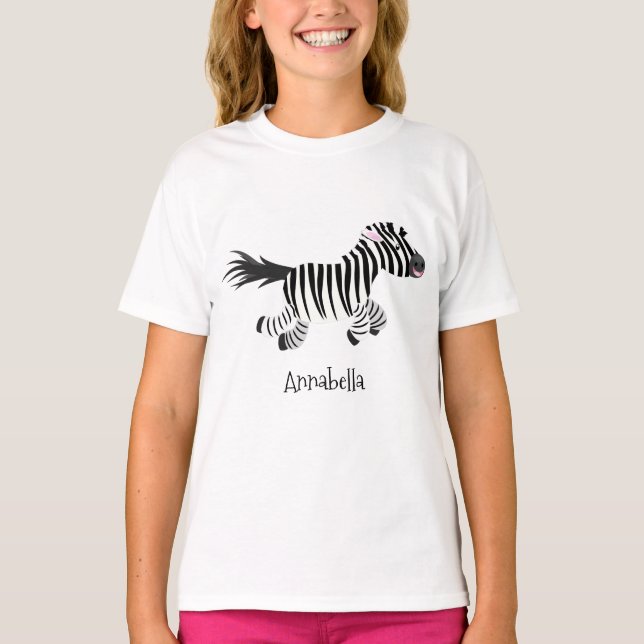 T-shirt Caricature amusante de zèbre (Devant)