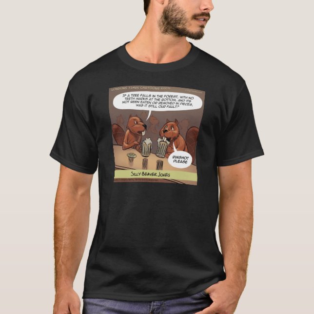 T-shirt Caricature amusante du castor (Devant)