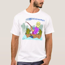 Caricature amusante du pêcheur