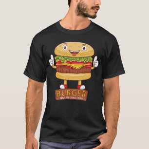 T-shirt Caricature Burger Cute