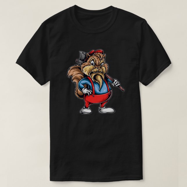 T-shirt caricature chipmunk (Design devant)