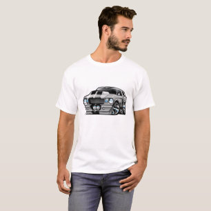 T-shirt Caricature classique d'une voiture musculaire amér