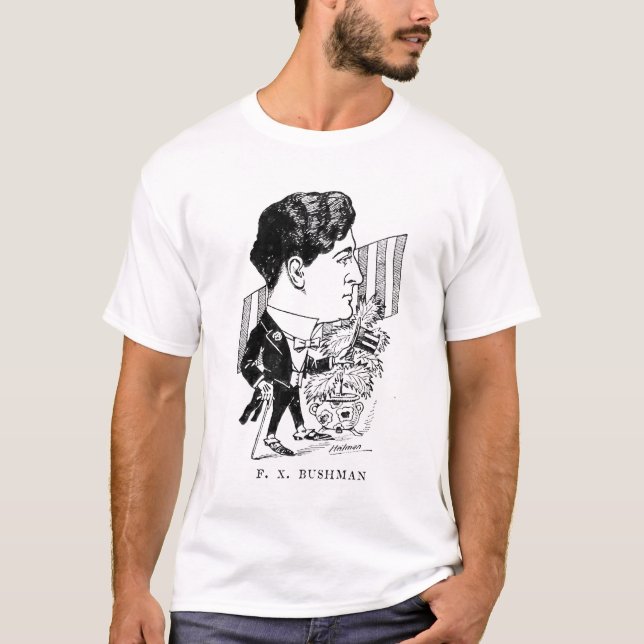 T-shirt Caricature d'acteur de film silencieux de Francis (Devant)