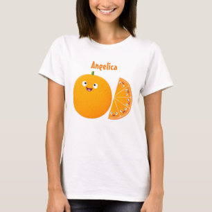 T-shirt Caricature d'agrumes d'orange