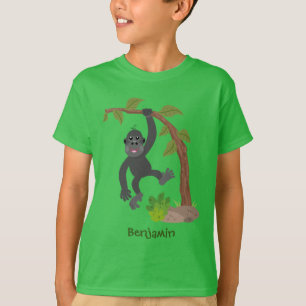 T-shirt Caricature de bébé gorille joyeux