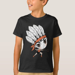 T-shirt Caricature de Birdie Manga de Cute Chibi Badminton