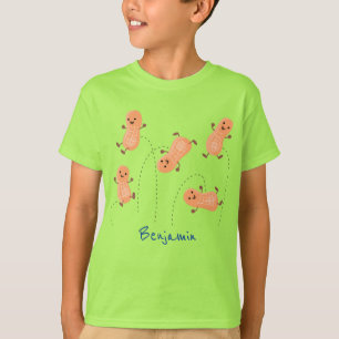 T-shirt Caricature de cacahuètes joyeux sautillant
