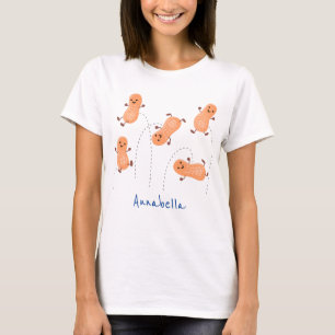 T-shirt Caricature de cacahuètes joyeux sautillant