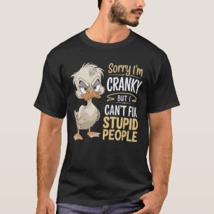 T-shirt Caricature de canard croustillant - Drôle Cranky A