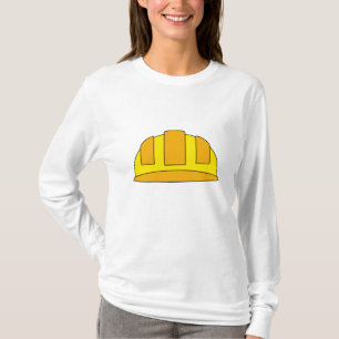 T-shirt Caricature de Casquette dur jaune