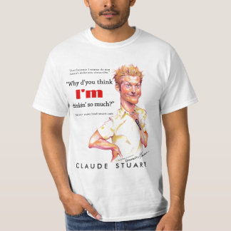 T-shirt Caricature de Claude Stuart par des tombes de