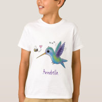 Caricature de colibri d'abeille mignonne