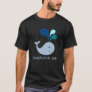 T-shirt Caricature de Coupeville Washington Cute Whale Lov