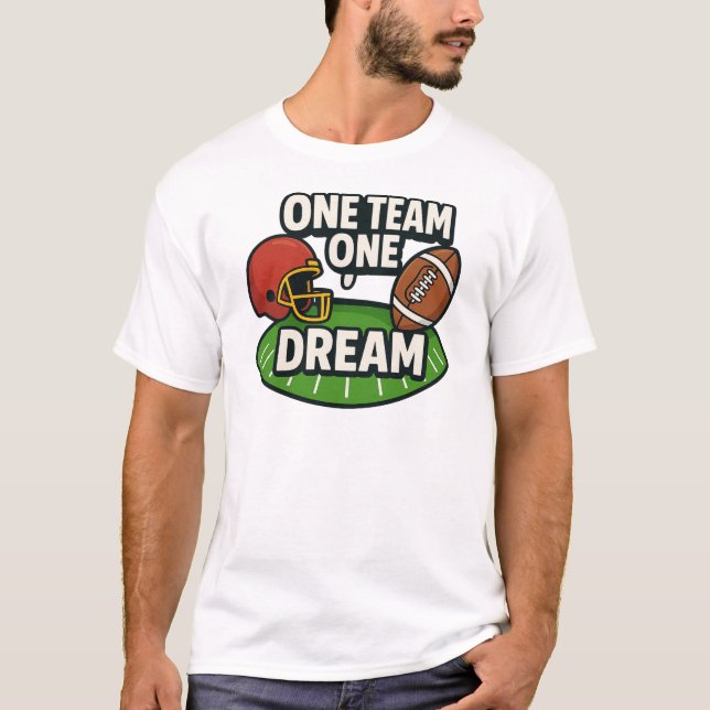 T-shirt Caricature de football d'une équipe (Devant)