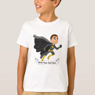 T-shirt Caricature de garçon super-héros sur mesure
