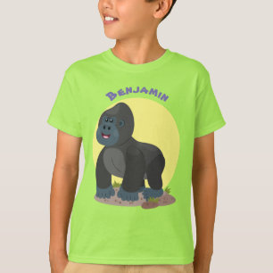 T-shirt Caricature de gros gorilles joyeux