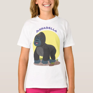 T-shirt Caricature de gros gorilles joyeux