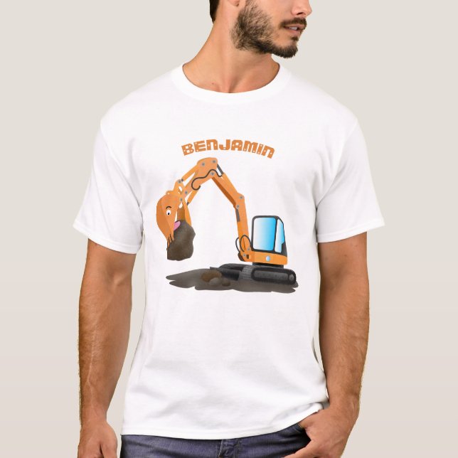 T-shirt Caricature de la pelle orange (Devant)