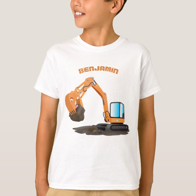 T-shirt Caricature de la pelle orange (Devant)