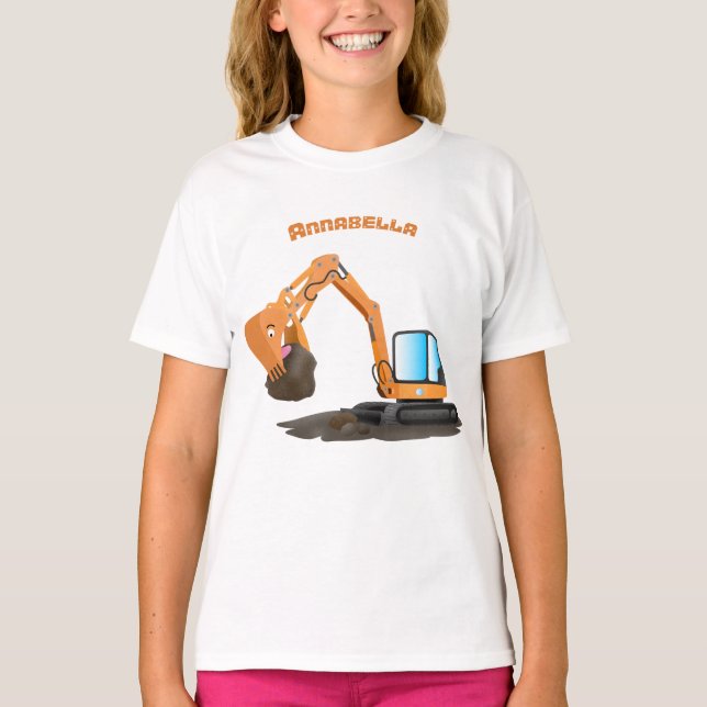 T-shirt Caricature de la pelle orange (Devant)