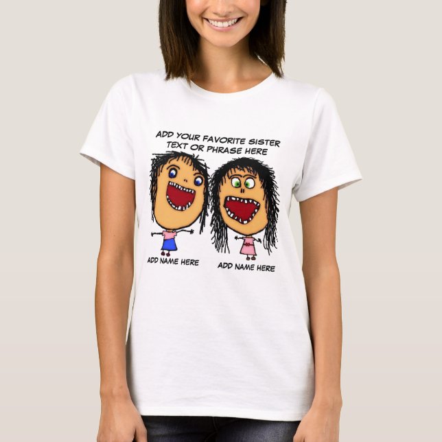 T-shirt Caricature de la Soeur folle (Devant)