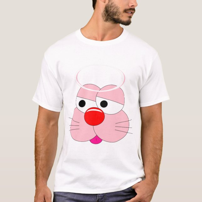 T-shirt Caricature de lapin drôle - Je ne suis pas un ange (Devant)