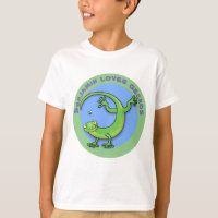 Caricature de lézard gecko vert joyeux