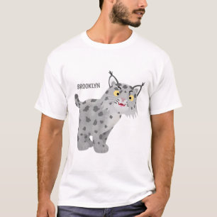 T-shirt Caricature de lynx de lynx de lynx
