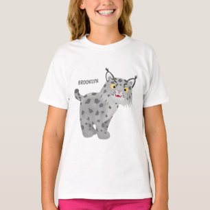 T-shirt Caricature de lynx de lynx de lynx