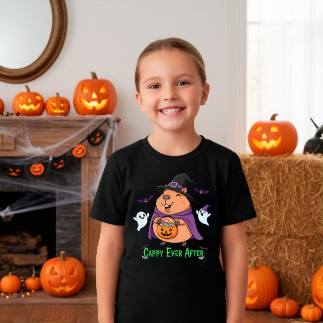 T-shirt Caricature de mignon Halloween Capybara "Cappy Eve (Créateur téléchargé)