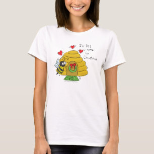 T-shirt Caricature de Noël Bee Funny Holiday