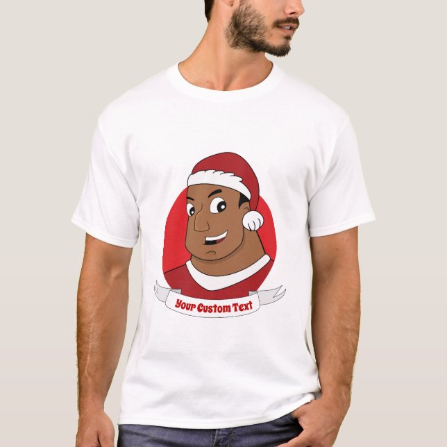 T-shirt Caricature de Noël papa/ jeune homme (Devant)