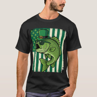 T-shirt Caricature de pêche drôle de lutin de basse pour l