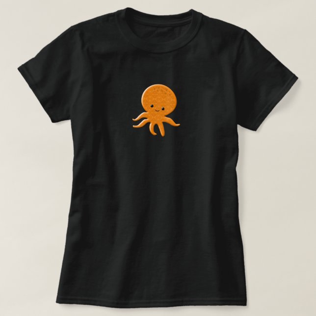 T-shirt Caricature de pieuvre brillante (Design devant)