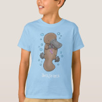 Caricature de platypus bébé très heureuse