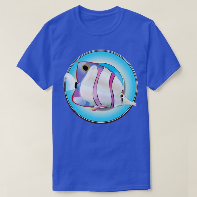 T-shirt Caricature de poisson ange (Design devant)